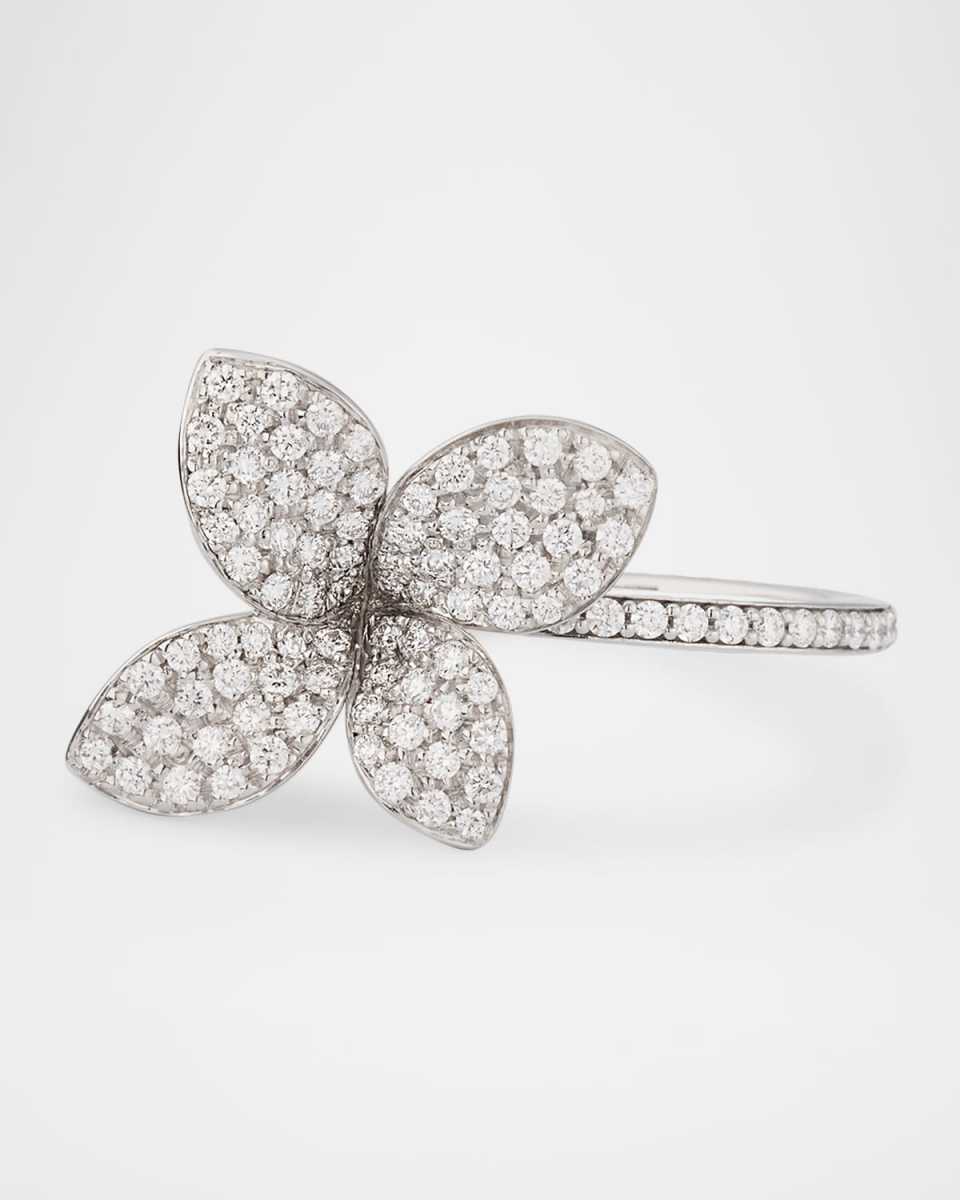 Giardini Segreti Petite Diamond Flower Ring, Size 6.5